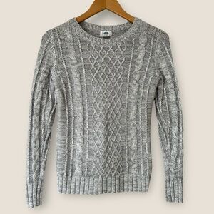 Old Navy Grey Cable Knit Sweater